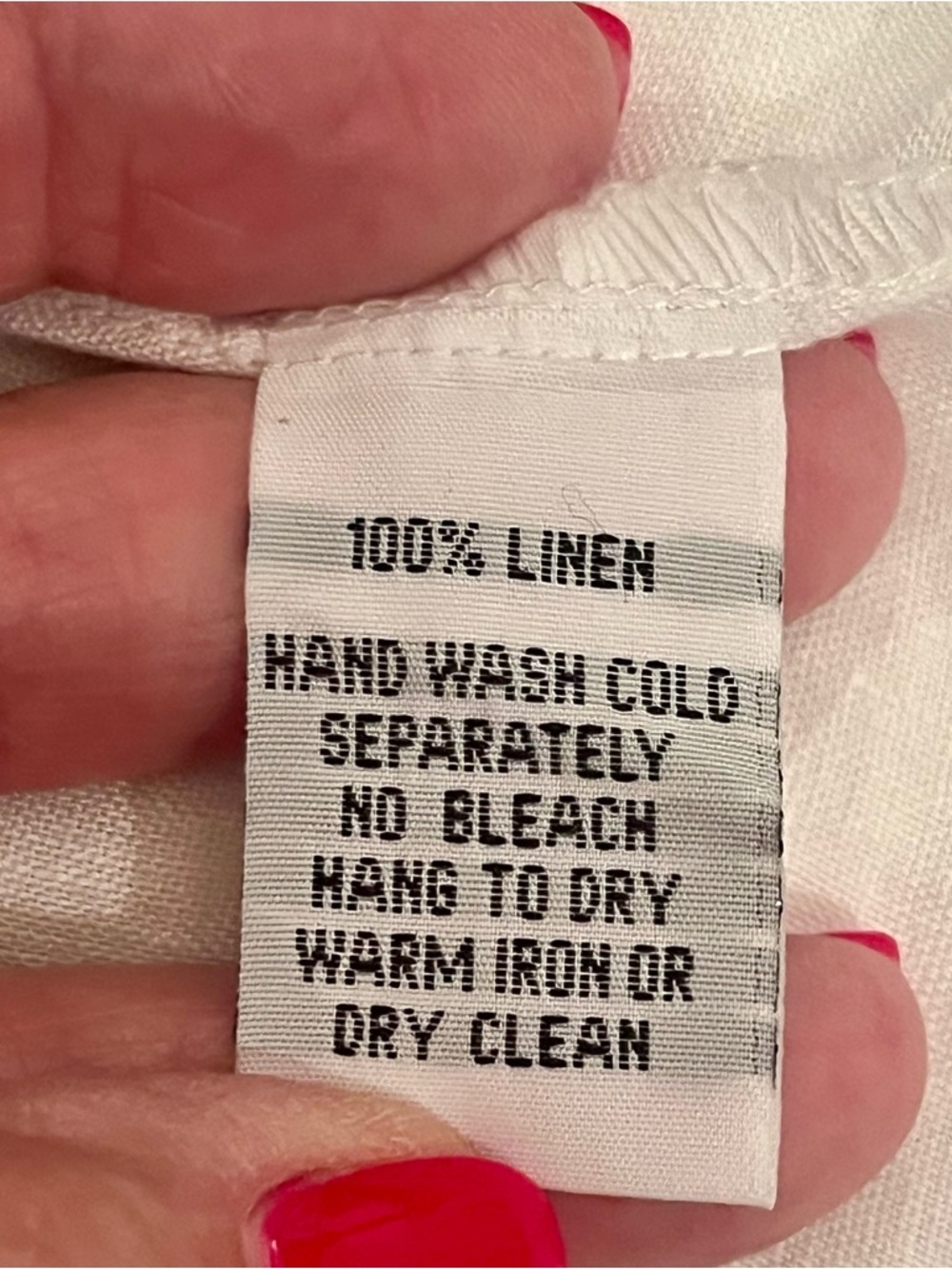 Mishca White Open Front Tie Linen Shirt with Pink Rose Embroidery - Picture 6 of 6